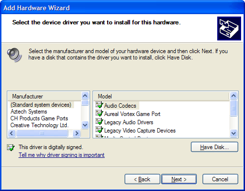 figure 15-9 selecting a device during installation.