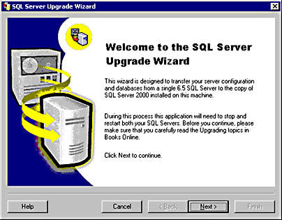  figure 4.13 - welcome to the sql server upgrade wizard. 