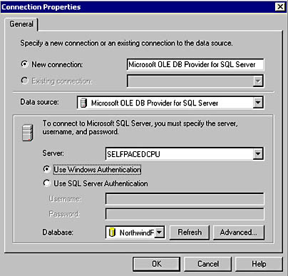  figure 7.16 - the connection dialog box. 