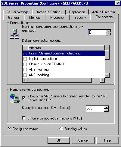  figure 12.4 - changing client connection settings. 