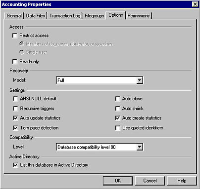  figure 12.10 - registering a database in active directory. 