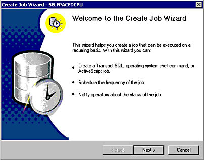  figure 13.5 - starting the create job wizard. 