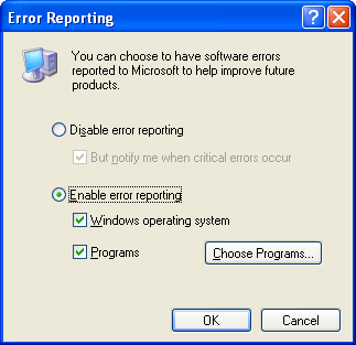 Error reporting 1