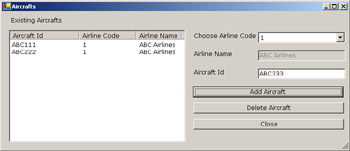 click to expand: this figure shows the aircraft id and airline code for the new aircraft.