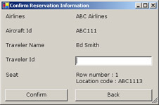 click to expand: this figure shows the confirmation window that displays the reservation information that an end user specifies in the reservation window.